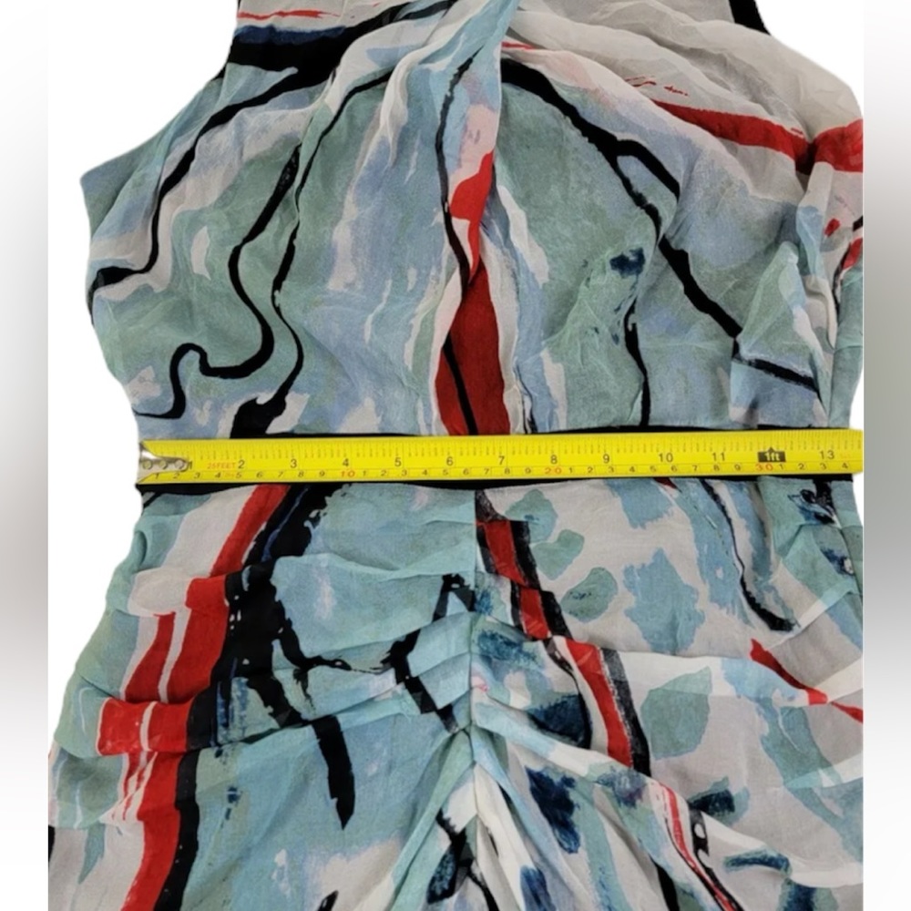 Diane Von Furstenberg Paradis Silk Chiffon Mini Dress Size 8 US - Picture 7 of 13